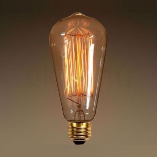 Edison ST64 wolframszálas dekor izzó Avocado színben