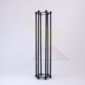 Fém lámpa rács – henger alakú, fekete, E27 foglalathoz (300×80 mm)