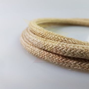 Kender textilkábel világos bézs színben 3×0,75 mm² keresztmetszettel
