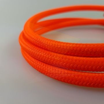 Textil kábel neon narancs - 2x0,75	