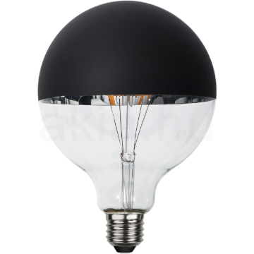 LED izzó E27 G125 fekete-tükör fedéssel