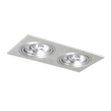 PASADENA G53 SQ II   szálcsiszolt alumínium 230V LED G53 2x15W