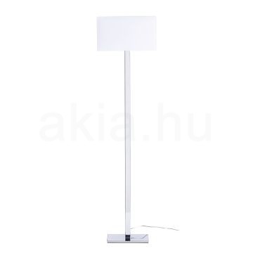 PLAZA állólámpa fehér króm 230V LED E27 15W