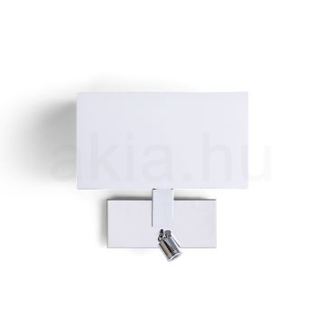 PLAZA fali lámpa LED spotlámpával fehér króm 230V LED E27 LED 15+3W  3000K