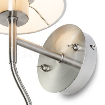 VERSA fali lámpabúra fehér matt nikkel 230V LED E27 LED 15+3W 40°  3000K