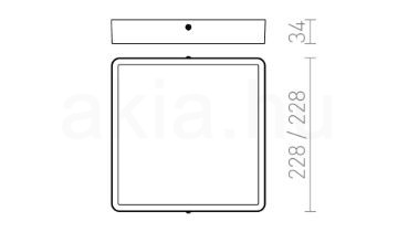 HUE SQ 22 DIMM mennyezeti lámpa fehér 230V LED 24W 3000K