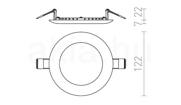 DADA 12 süllyesztett lámpa fehér 230V LED 6W 3000K