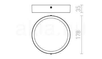 HUE R 17 mennyezeti lámpa fehér 230V LED 18W 3000K