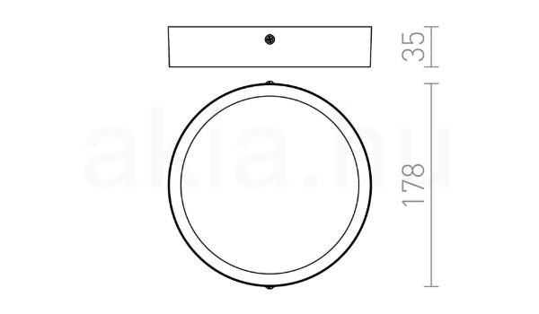 HUE R 17 mennyezeti lámpa fehér 230V LED 18W 3000K