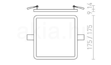 HUE SQ 17 süllyesztett lámpa dekoratív bükk 230V LED 18W 3000K
