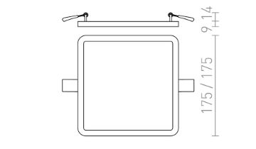 HUE SQ 17 süllyesztett lámpa matt nikkel 230V LED 18W 3000K