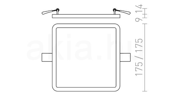 HUE SQ 17 süllyesztett lámpa matt nikkel 230V LED 18W 3000K