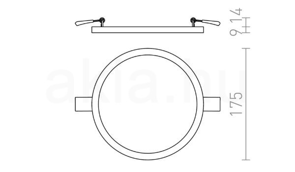 HUE R 17 süllyesztett lámpa króm 230V LED 18W 3000K