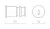 IRIA R süllyesztett lámpa fehér 230V LED 3W 10° 3000K