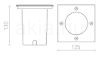 RIZZ SQ 125 rozsdamentes acél 230V LED 7W 41° IP67 3000K