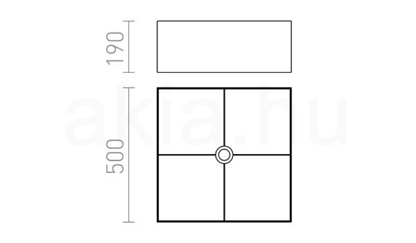 TEMPO 50/19 lámpabúra  Polycotton fehér/fehér PVC  max. 23W
