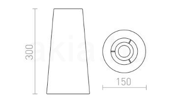 CONNY 15/30 asztali lámpaernyő Polycotton fekete/réz fólia max. 23W