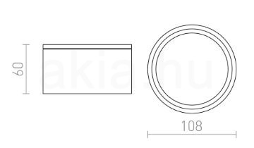 MERIDO mennyezeti lámpa antracitszürke 230V GX53 11W IP54