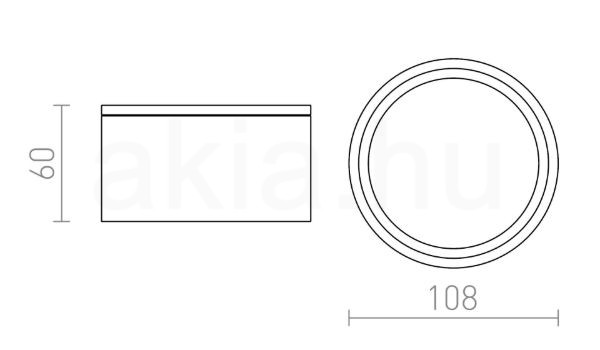 MERIDO mennyezeti lámpa antracitszürke 230V GX53 11W IP54