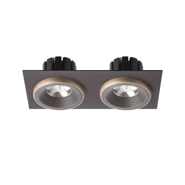 SHARM SQ II süllyesztett lámpa barna/gyöngyházarany  230V LED 2x10W 24°  3000K