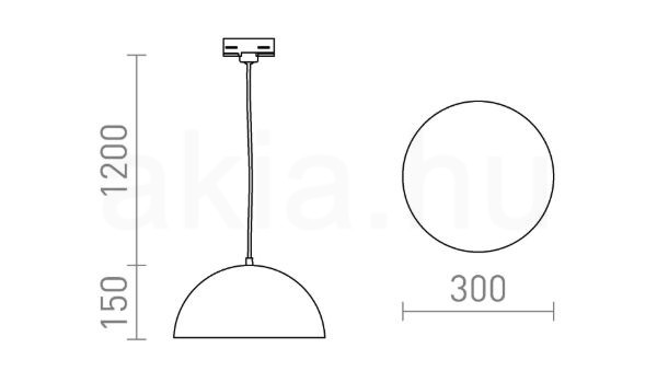 GLADYS 30 három áramkörös sínre fekete/fehér 230V LED E27 15W
