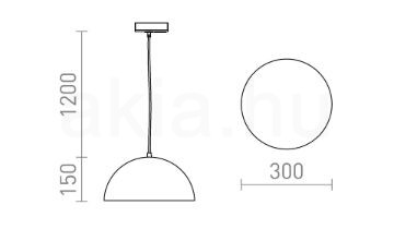 GLADYS 30 egy áramkörös sínre fehér/fehér 230V LED E27 15W
