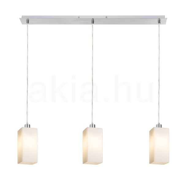 LIZ III 80 függő lámpa  opál üveg/króm 230V LED E27 3x15W