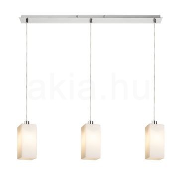 LIZ III 80 függő lámpa  opál üveg/matt nikkel 230V LED E27 3x15W