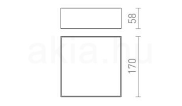 LARISA SQ 17 DIMM mennyezeti lámpa fehér  230V LED 15W  3000K
