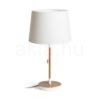 KEITH/AMBITUS 30 asztali lámpa USB-vel  Polycotton fehér/bükk 230V LED E27 15W