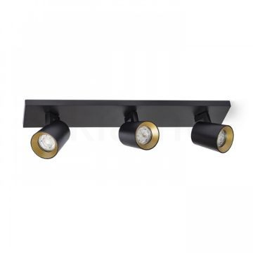 KENNY III felületre szerelhető fekete/aranysárga  230V LED GU10 3x8W