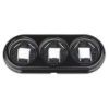 Fekete hármas sorolókeret falonkívüli szerelvényekhez