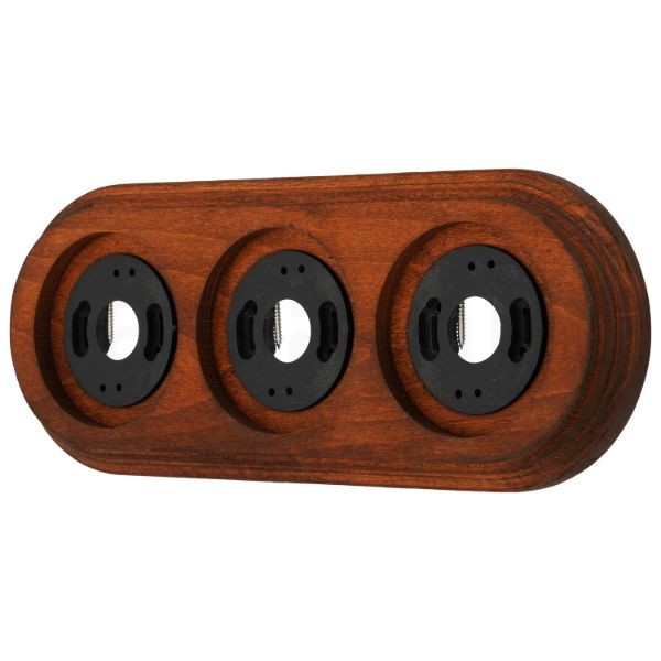Sötét fa 3-as sorolókeret MOTO porcelán szerelvényekhez