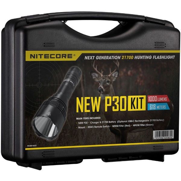 Nitecore Vadászlámpa Szett NEW P30 Economic (+1x21700) CREE XP-L HI V3 (1000